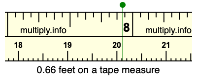 0.66 feet on a tape measure