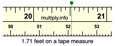 1 71 meters outlet in feet