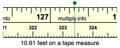 10.61 feet on a tape measure