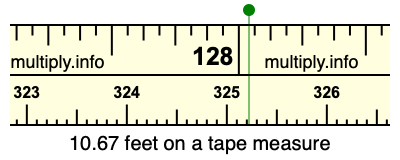 10.67 feet on a tape measure