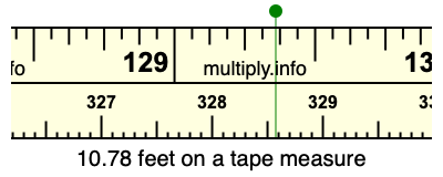 10.78 feet on a tape measure