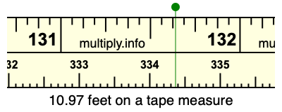10.97 feet on a tape measure