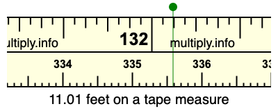 11.01 feet on a tape measure