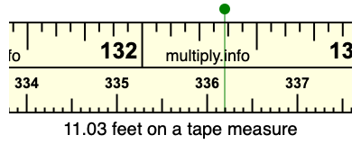 11.03 feet on a tape measure