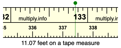 11.07 feet on a tape measure