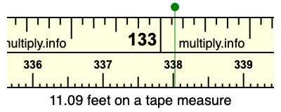 11.09 feet on a tape measure