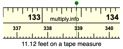 11.12 feet on a tape measure