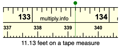11.13 feet on a tape measure