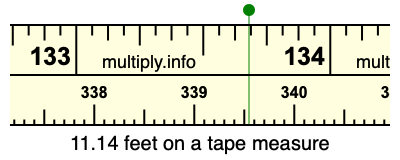 11.14 feet on a tape measure