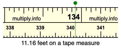 11.16 feet on a tape measure
