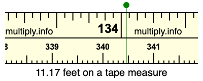 11.17 feet on a tape measure