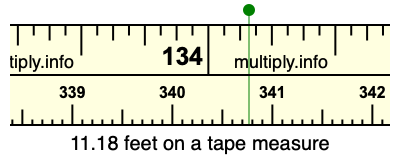 11.18 feet on a tape measure
