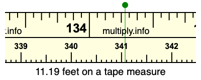 11.19 feet on a tape measure