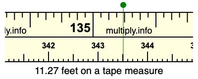 11.27 feet on a tape measure
