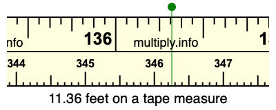 11.36 feet on a tape measure