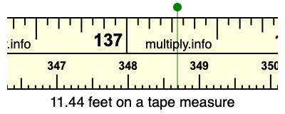 11.44 feet on a tape measure