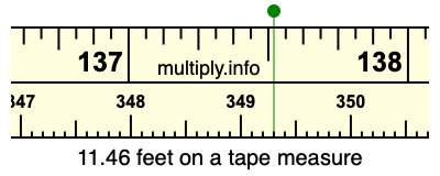 11.46 feet on a tape measure