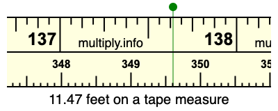 11.47 feet on a tape measure