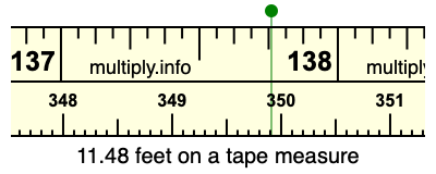 11.48 feet on a tape measure