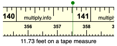 11.73 feet on a tape measure