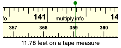 11.78 feet on a tape measure