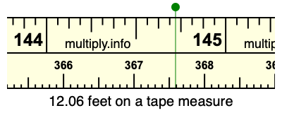 12.06 feet on a tape measure