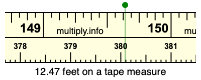12.47 feet on a tape measure