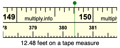 12.48 feet on a tape measure