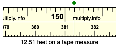 12.51 feet on a tape measure