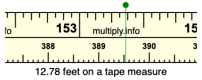 12.78 feet on a tape measure