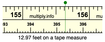 12.97 feet on a tape measure