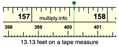 13.13 feet on a tape measure