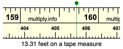 13.31 feet on a tape measure
