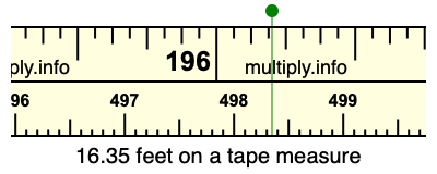 16.35 feet on a tape measure