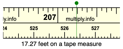 17.27 feet on a tape measure