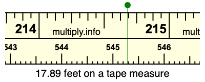 17.89 feet on a tape measure