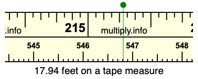 17.94 feet on a tape measure