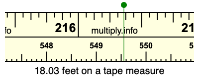18.03 feet on a tape measure
