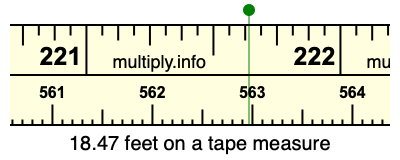 18.47 feet on a tape measure