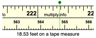 18.53 feet on a tape measure