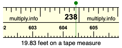 19.83 feet on a tape measure