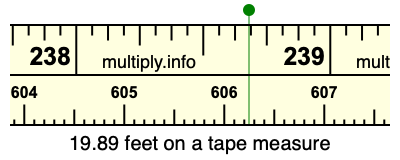 19.89 feet on a tape measure