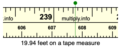 19.94 feet on a tape measure