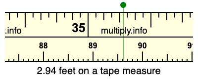 2.94 feet on a tape measure