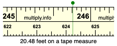 20.48 feet on a tape measure