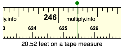 20.52 feet on a tape measure
