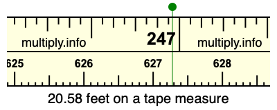 20.58 feet on a tape measure