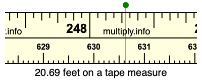 20.69 feet on a tape measure