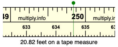 20.82 feet on a tape measure