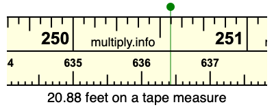 20.88 feet on a tape measure